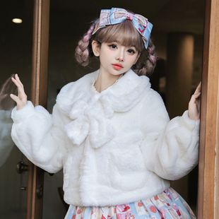 Плюшевая оригинальная дизайнерская куртка, универсальная короткая кукла, стиль Лолита, кукольный воротник