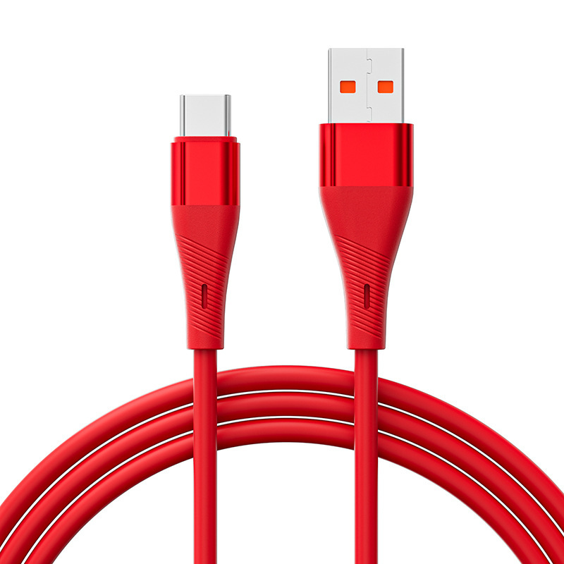 肌に優しい液体シリコーンデータケーブル 6A 超高速充電 Apple Huawei Android 携帯電話充電ケーブル 100 ワットに適しています|undefined
