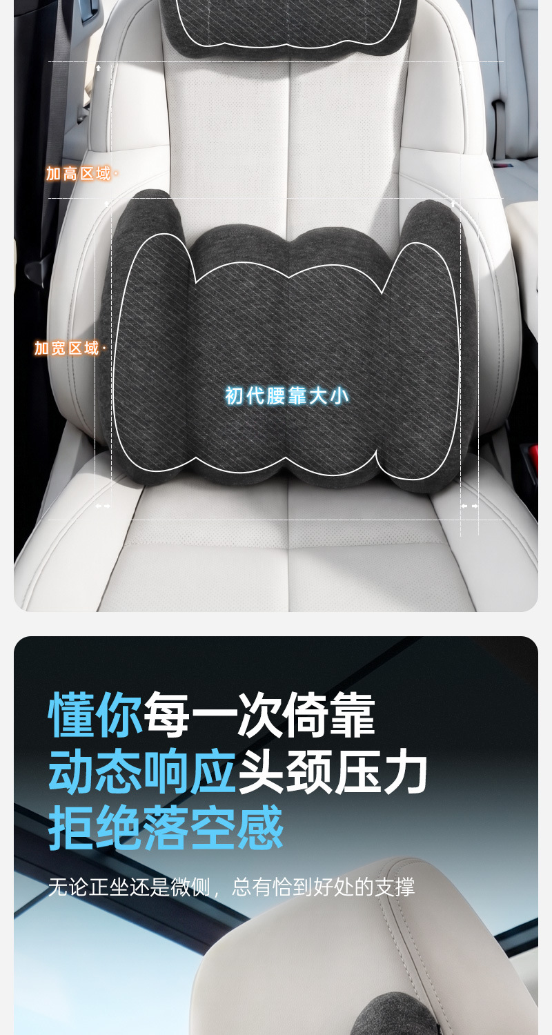 Customizable Memory Foam Lumbar Support Cushion for Car and Office Use, Comfortable Cushion, Lumbar Spine Support, Waist Protection Artifact
