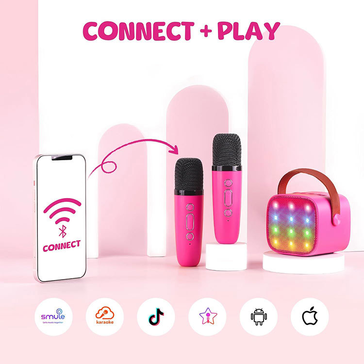 Portable Mini Speaker with Microphone Integrated Wireless Karaoke Audio Home Ktv Processing and Customization