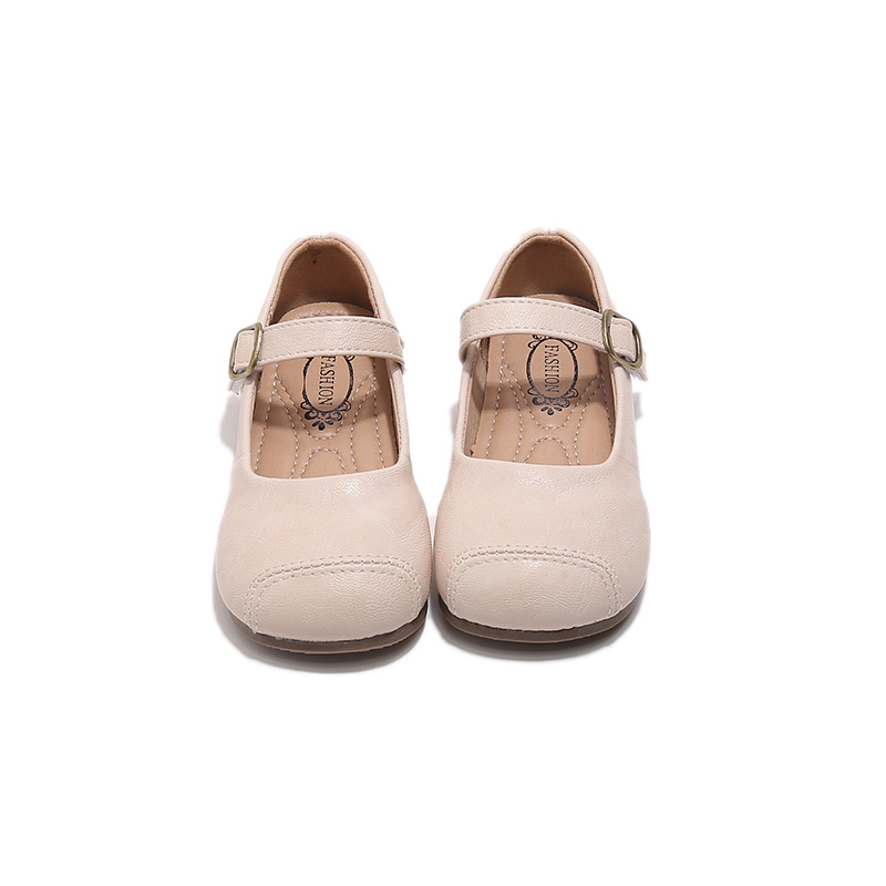 Zapatos de cuero para niñas, primavera y otoño 2026, nuevos zapatos de princesa elegantes para niñas, mocasines de suela blanda, zapatos Mary Jane.