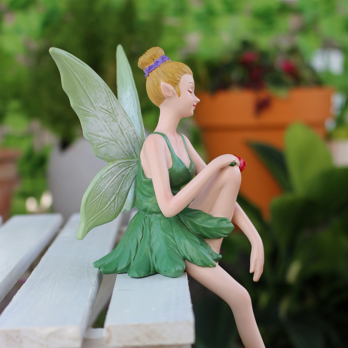  Explosions Garden Color Sitting Fairy Resin Crafts Statue Office Desktop Unique Modeling 