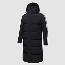 棉服新款男韩版加厚中长款修身狐狸毛领棉袄潮流百搭流行男装外套