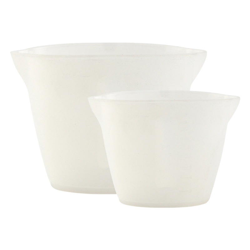 Taza de medición de silicona con escala 500ml taza de medición de silicona DIY taza de mezcla de pegamento hecho a mano para hornear taza de medición doméstica