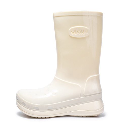 Summer waterproof rain boots for women, medium and high rain boots, women's one-piece water shoes, outer wear, non-slip rubber shoes, overshoes, water boots