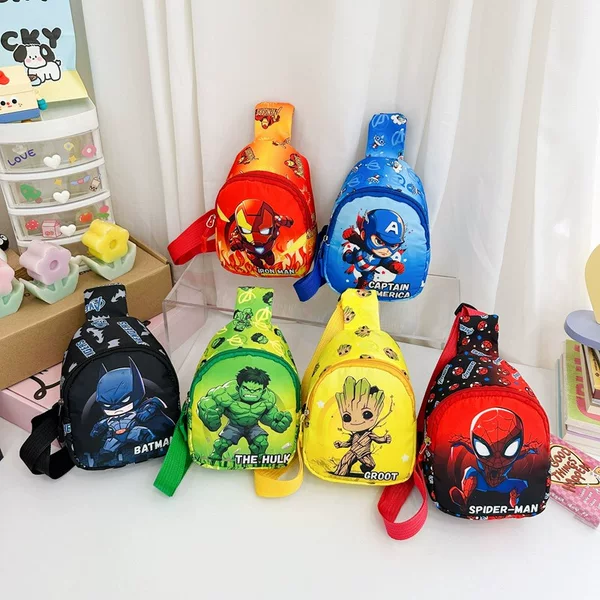 New Cross-border Children's Chest Bag Cute Cartoon Boys and Girls Fashion Coin Purse Crossbody Bag Kindergarten Small Backpack Trendy