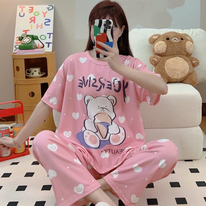Pijamas nuevos pajamas de verano para mujeres pijamas cortos y largos Mickey ropa para el hogar comercio exterior transfronterizo sudeste asiático