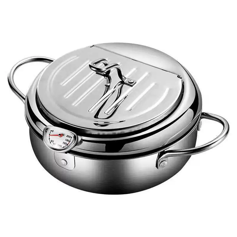 Японский стильTempura fryer pot, здоровый 304 сковорода без фритюра, дом Японский стиль фритюрница жаркое лоток
