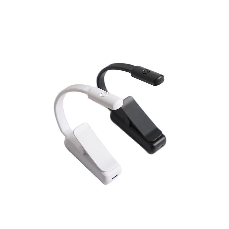 Lámpara de clip de protección de ojos creativa pequeña lámpara de escritorio dormitorio aprendizaje recargable lectura lámpara de clip de libro estudiante cama luz de noche