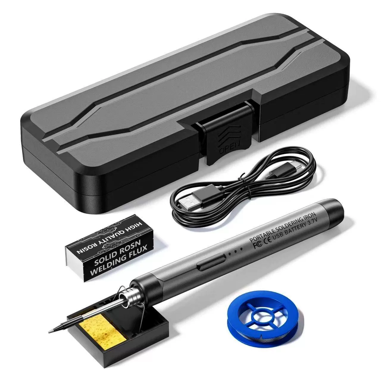 Портативный USB-паяльник с перезаряжаемой батареей, USB-регулировка мощности, беспроводной для домашних ремонтов, внутренняя термопаяльная насадка, хит продаж