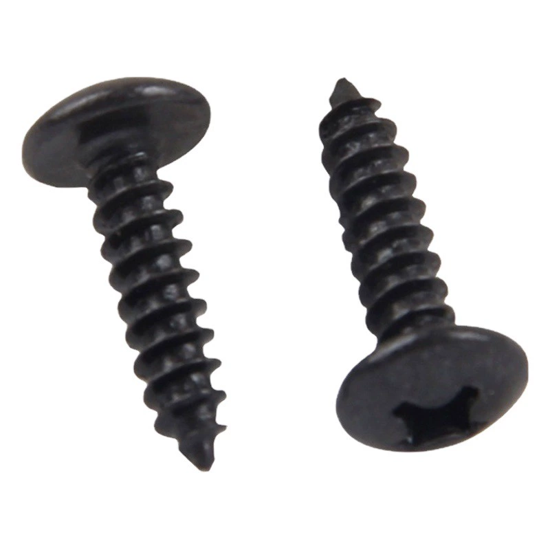 Черный саморез TA с поперечной головкой, Саморез с большой плоской головкой, мебельный винт с круглой головкой M3.5M4 * 5/6 ~ 40