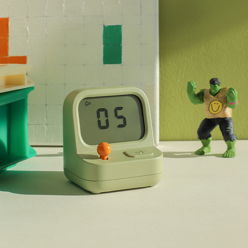 Kitchen countdown game console alarm clock simple operation simple timer children's learning time planning clock
