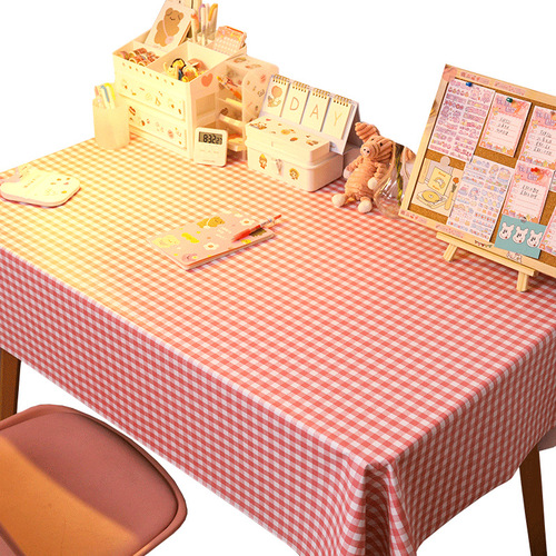 Tablecloth waterproof and oil-proof no-wash anti-scalding desk ins student cute girl heart internet celebrity dining table pvc table mat