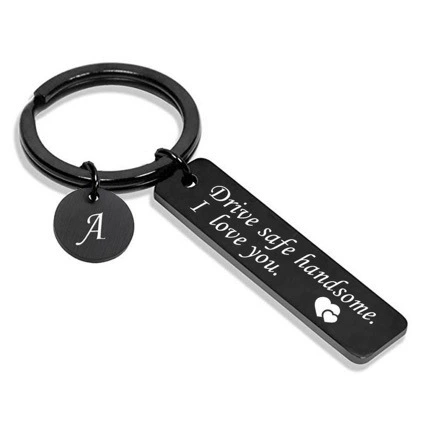 Glossy keychain stainless steel, direct factory sales, DIY