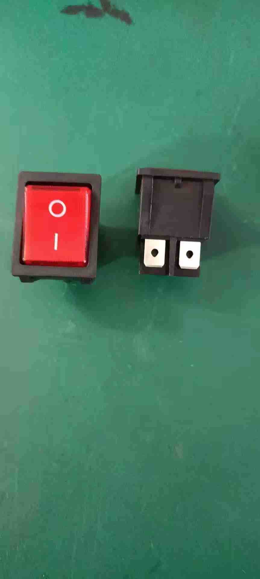 供应大电流四脚带红色电源开关，kcd11红色铁脚现货专业船型开关