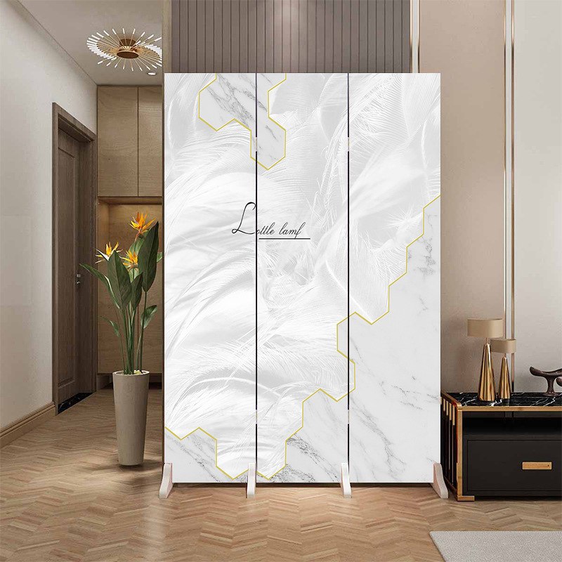 Fábrica directa de entrada doméstica china en la puerta frente a la partición de la sala de estar de la oficina del dormitorio cubierta plegable móvil