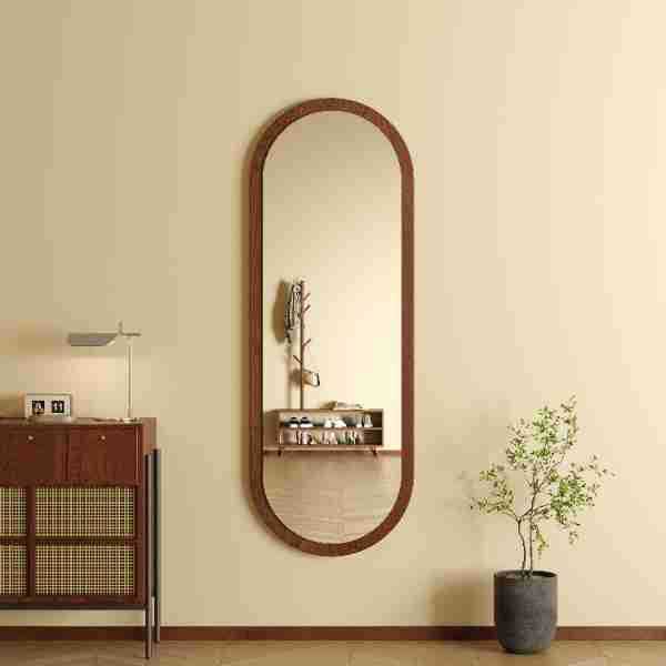 Espejo de cuerpo entero de estilo antiguo, dormitorio doméstico, espejo de cuerpo completo, tienda de ropa, espejo de montaje en pared, espejo de montaje en pared, espejo grande