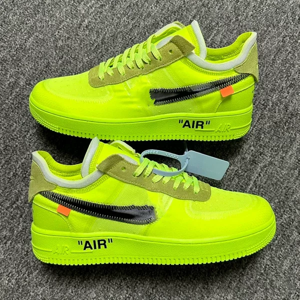 Cross-Border Af1 Air Force Sneakers Ow Collaboration Mesh Upper Thick-Soled Height-Increasing Unisex Casual Sports Shoes