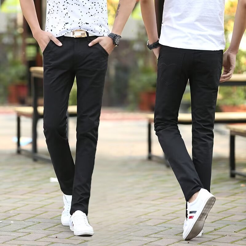 Foreign Trade Spring Men's Casual Pants Business Youth Pants Small Straight Leg Pants Men's Pants Black in stock Long Leg Pants Foreign Trade Spring Men's Casual Pants Business Youth Pants Small Straight Leg Pants Men's Pants Black in stock Long Leg Pants