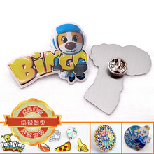 纪念品日韩明星印刷徽章定制不锈铁彩印滴胶卡通胸章胸针扣定做