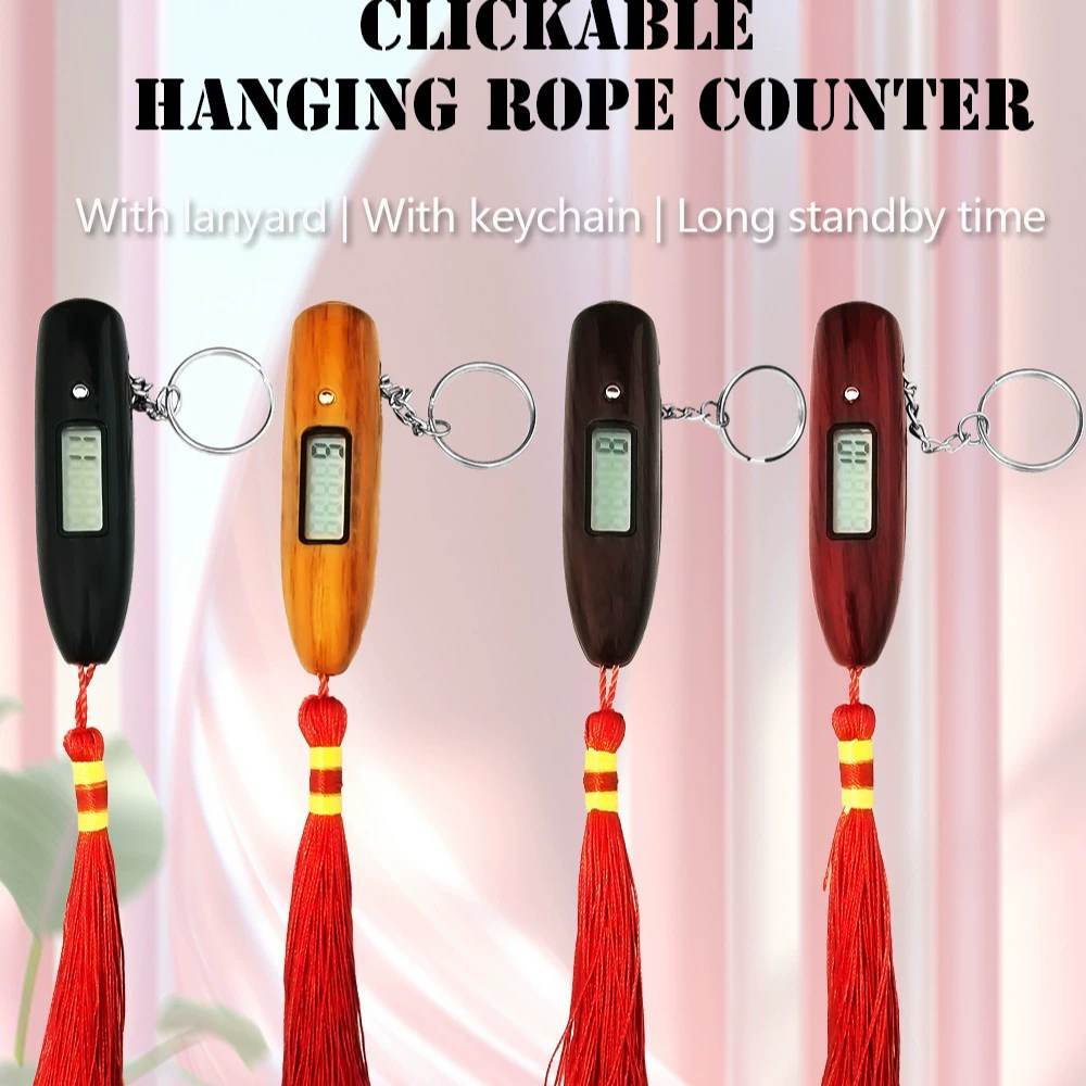 Поставка электронного счетчика-брелока Yiwu SanDa Electronics SXH5136, модель 2060S, с цифровым дисплеем и текстурой под дерево.