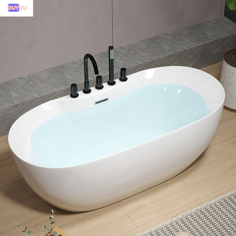 Acrylic Bathroom Household Small Apartment Single Adult Seamless Integrated Hotel High-End Independent Bathtub Bathtub