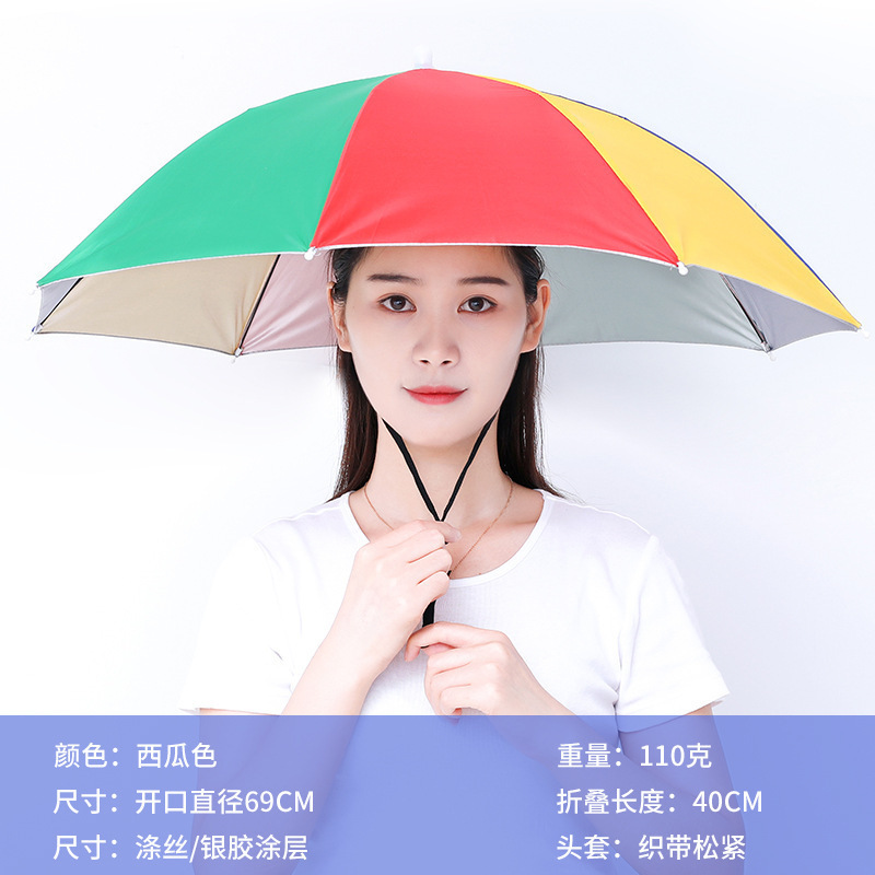 户外头戴伞钓鱼伞帽采茶户外遮阳伞防紫外线晴雨两用|undefined