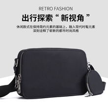 2025跨境新款男士斜跨包商务文件包时尚单肩包高级感手拿包