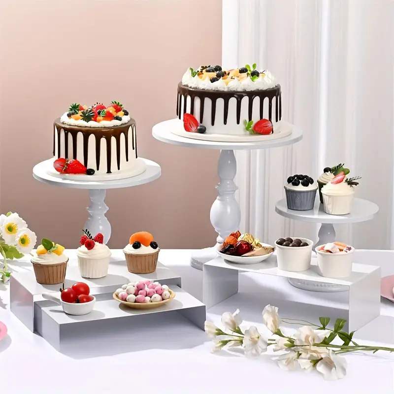 Transfronterizos Amazon temu postre estante de exhibición bandeja de pastel estante de pastel diseño de cumpleaños