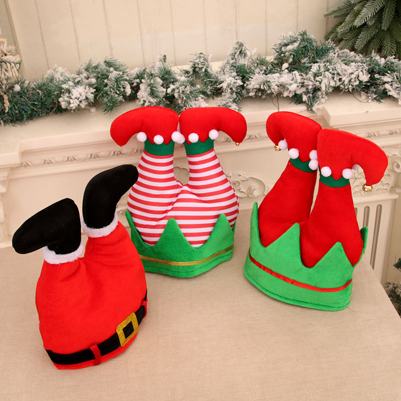 Nuevo sombrero creativo de Navidad sombrero de payaso elfo decoraciones de Navidad regalo de Navidad sombrero de hombre viejo
