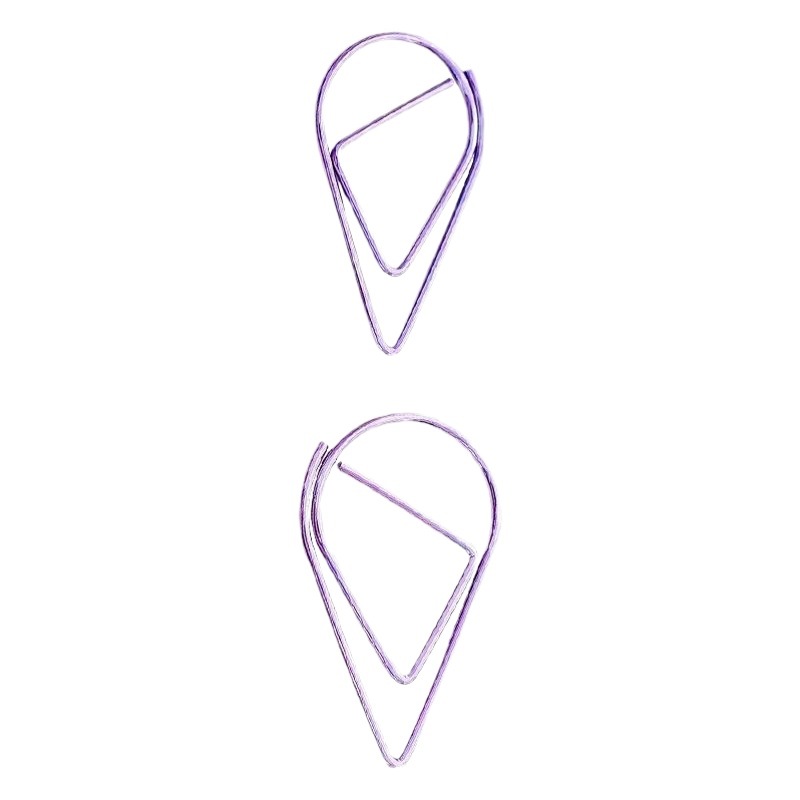 Gota de agua clip de papel simple clip de papel creativo marcador de metal clip de papel de forma especial clip de papel suministros de oficina papelería