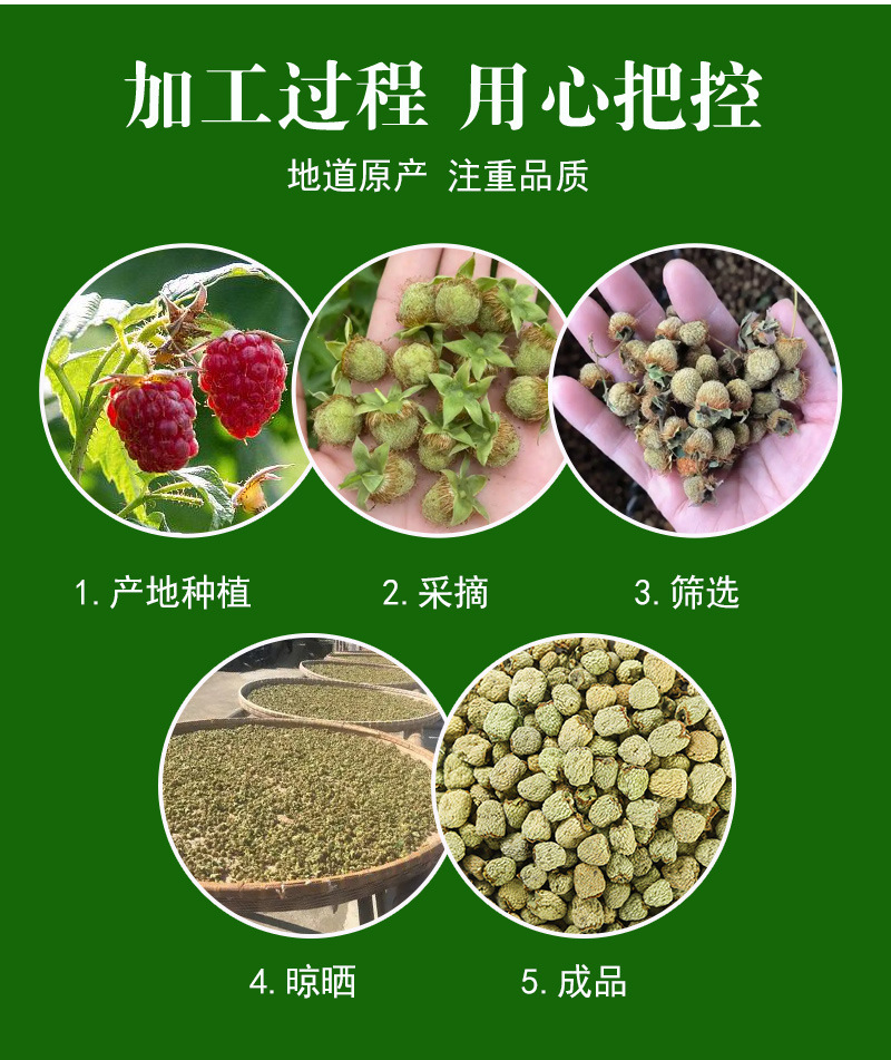 Raspberry Fruit (Rubus idaeus) — Dried Food-Herb Berries for Tea, Zhejiang Origin preparation