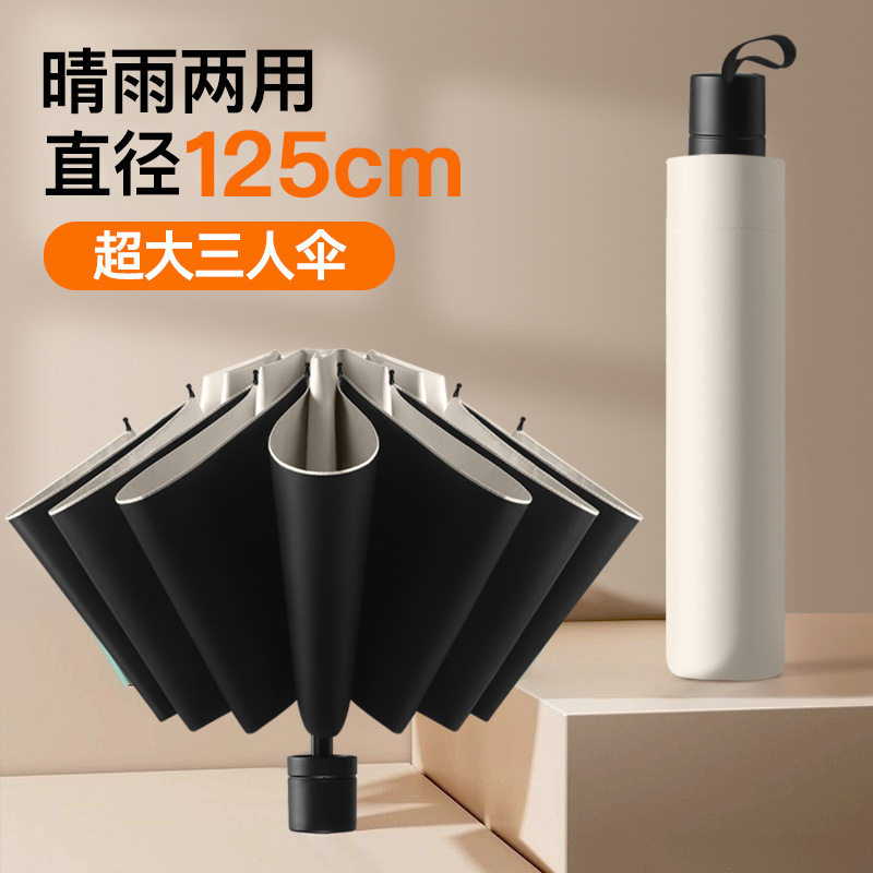 Extra-Large Manual Umbrella for Men, Thickened and Reinforced, Dual-Use for Sun and Rain, Wholesale Folding Sunshade Umbrella for Women