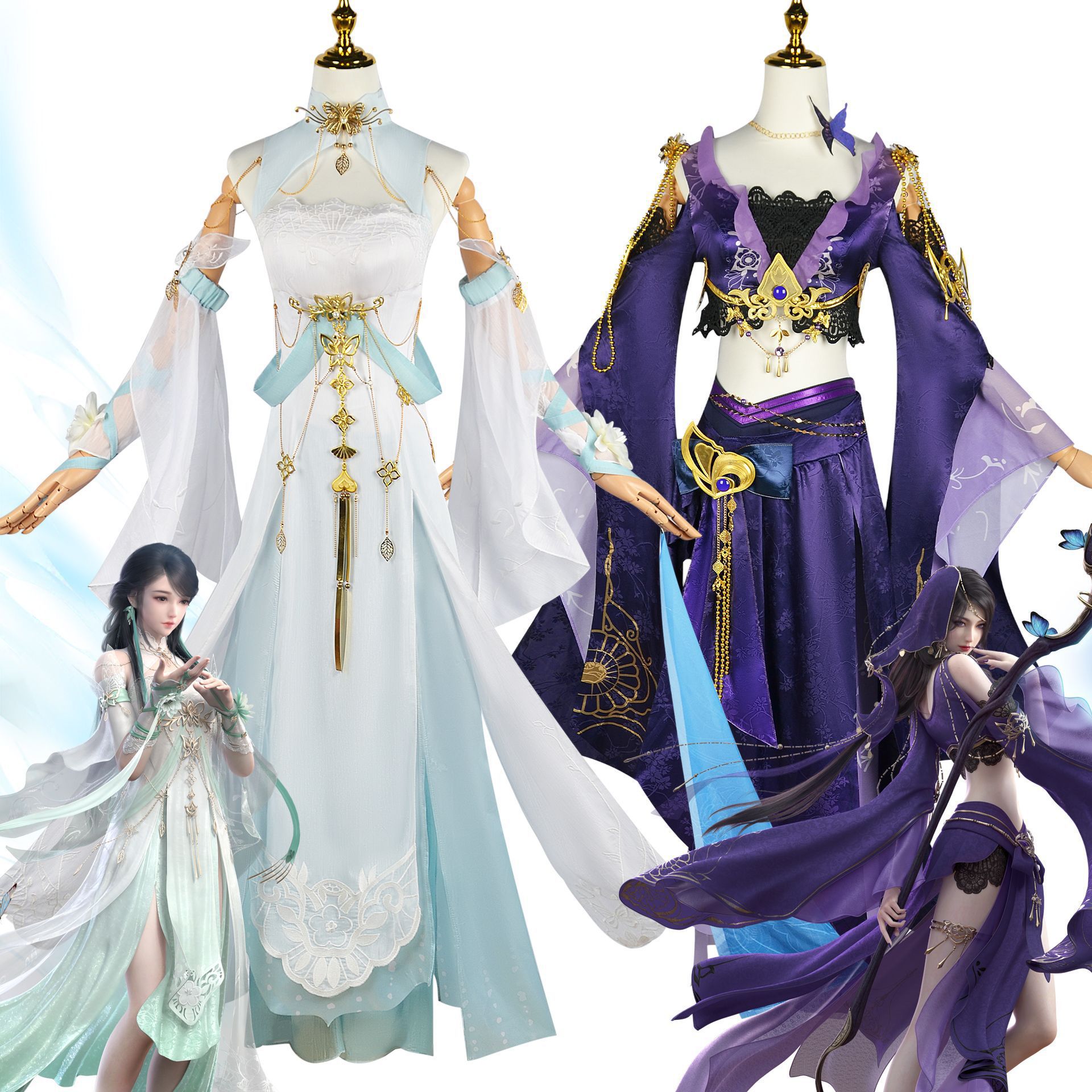 Beishui business anti-water cold cos clothing two-dimensional game play clothing Suwen Jiuling ancient style cosplay clothing suit