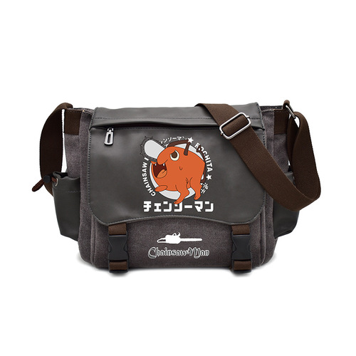 Cross-border hot-selling One Piece Chainsaw Demon Slayer: Blade Crossbody Bag Backpack Wukong Cat Canvas Shoulder Bag Wholesale