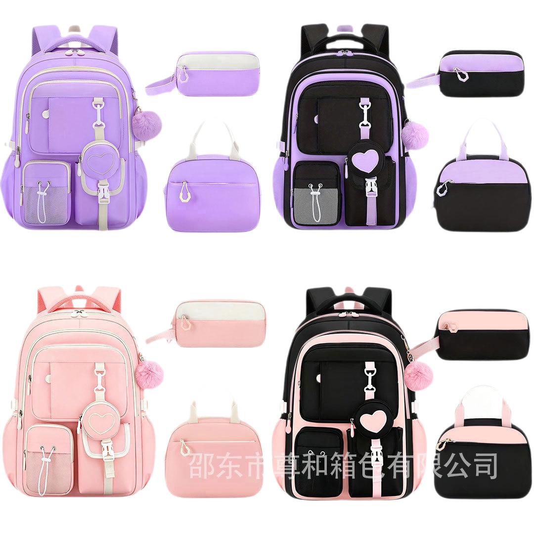 Nuevas mochilas transfronterizas para estudiantes de primaria, mochila de niñas de secundaria ligera y de gran capacidad.