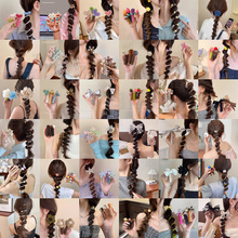 复古风高弹力电话线发圈女海边百搭发饰高级感耐用橡皮筋清新款