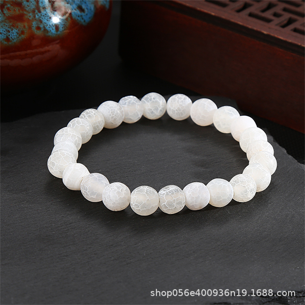 Moda simple 8mm pulsera de piedra de ágata natural alta sensación de mano de cristal cuentas pulsera comercio exterior al por mayor damas