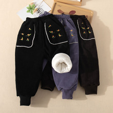 女童加绒加厚棉裤北方冬季一条过冬裤子女宝宝外穿保暖裤2025新款