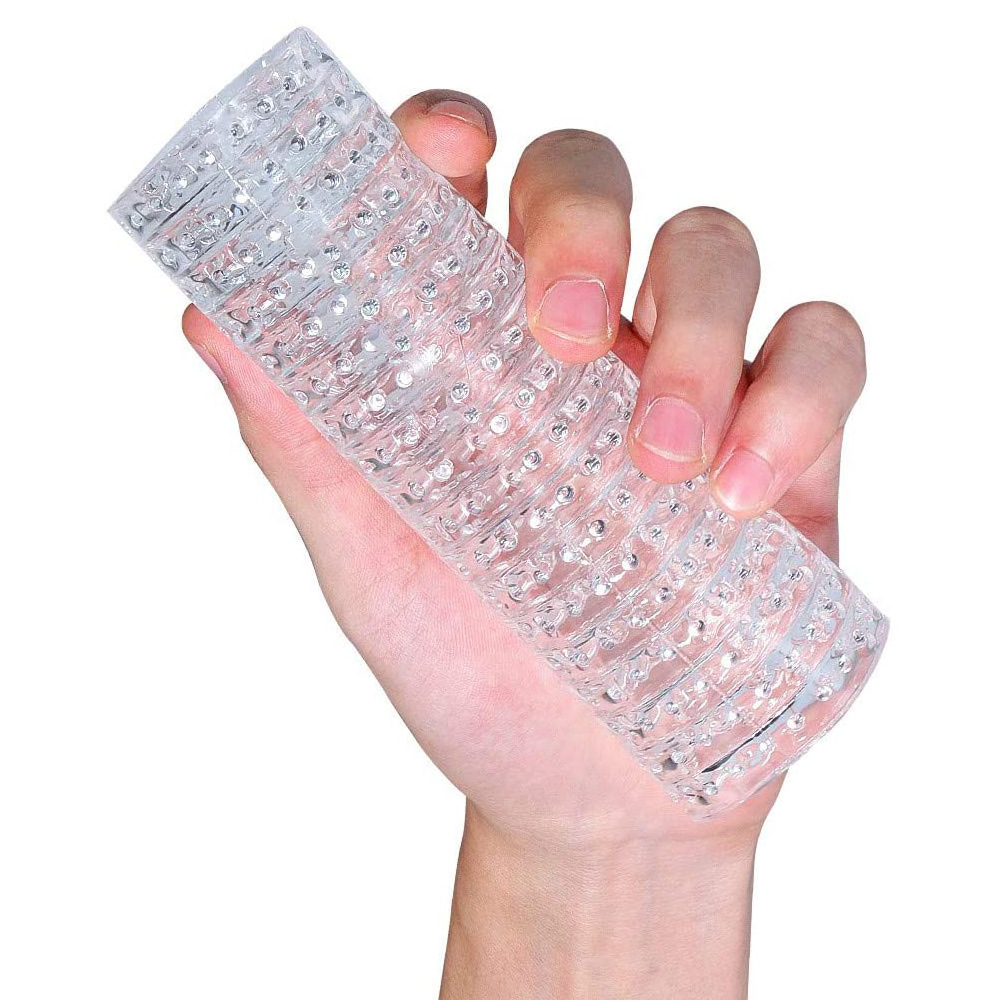 Soft Rubber Airplane Cup Male Masturbation Device Large Particles Easy To Clean Dual-Channel Trainer Adult Sex Toys_voghion.com