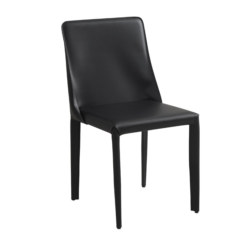 Sillas de comedor de cuero de silla de montar italianas domésticas simples sillas de patrón de sala de comedor de hotel taburetes de comedor