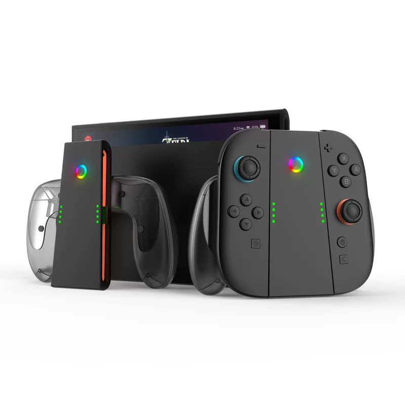 Новый многозадачный зарядный грип JYS для контроллера Switch2, перезаряжаемая ручка JOY-CON, левая и правая маленькие рукояти