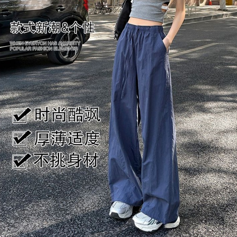 Pantalones Cargo Rectos de Secado Rápido para Mujer de Poliéster Cintura Elástica para Deportes y Montañismo image 5