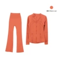 Warm Red Flared Set