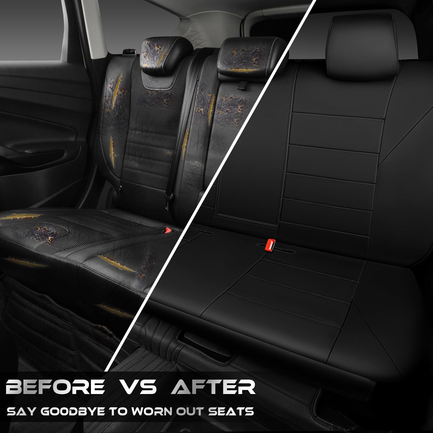 Pu Single-Line Crescent Leather Style Universal Car Seat Cushion Cover Amazon Temu Car Seat Cover