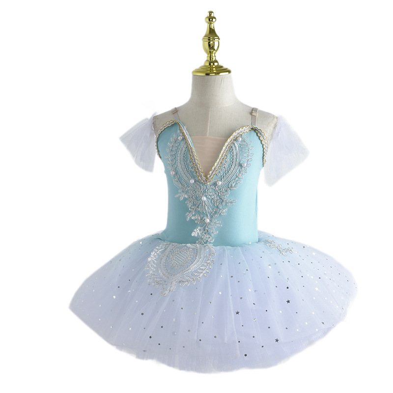 新款儿童芭蕾舞裙女童舞蹈表演演出服成人专业比赛亮片蓬蓬裙