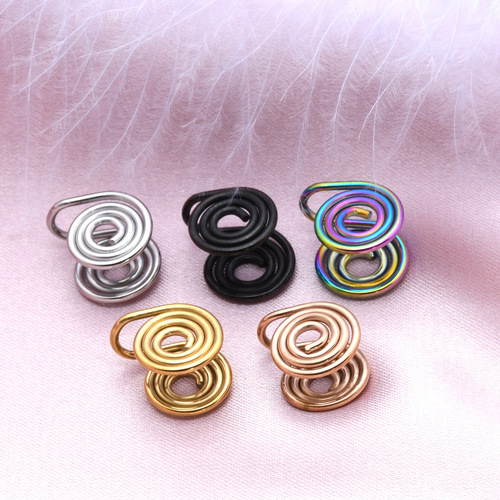 Manufacturer wholesale mosquito coil ear clips, no piercing, painless electroplating earrings, jewelry accessories, personalized simple and fashionable ear clips