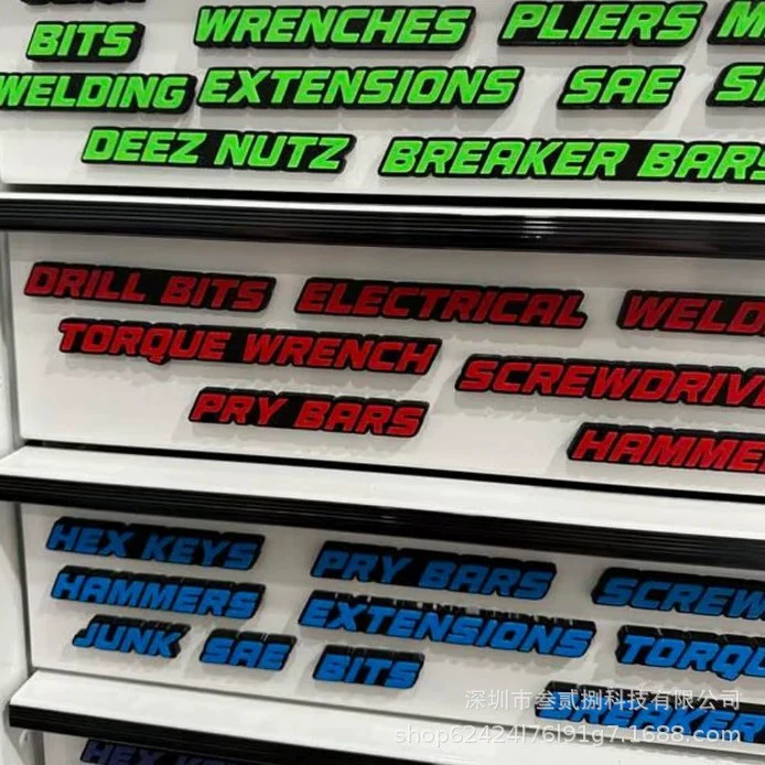 Трансграничный взрыв Toolbox Drawer Tags 3D печать магнитный ящик для инструментов этикетки ящика