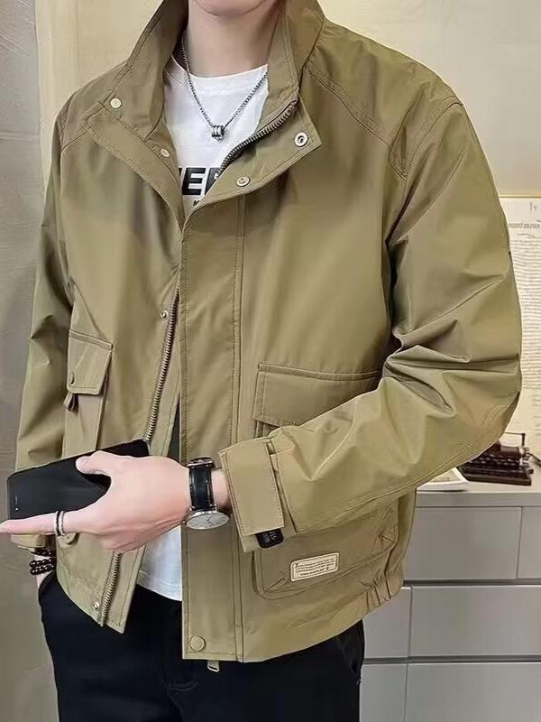 男装2025新款外套男春秋款潮流时尚帅气上衣高端工装青年夹克衣服|undefined