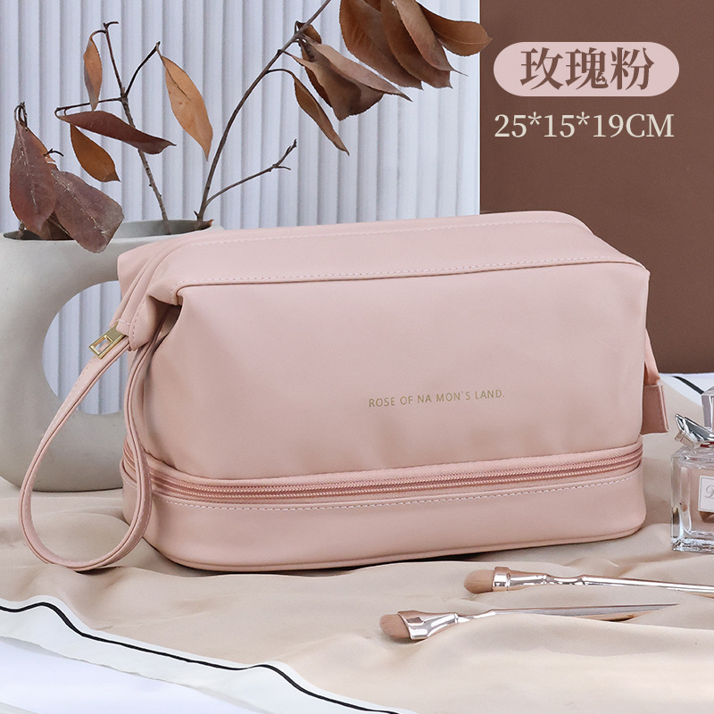 La nueva bolsa de lavado Maillard PU es impermeable y portátil de gran capacidad para damas retro, bolsa de almacenamiento de viaje de alto valor